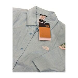 NEW The North Face Valley Utility Short Sleeve Button Down Reef Waters Women's L